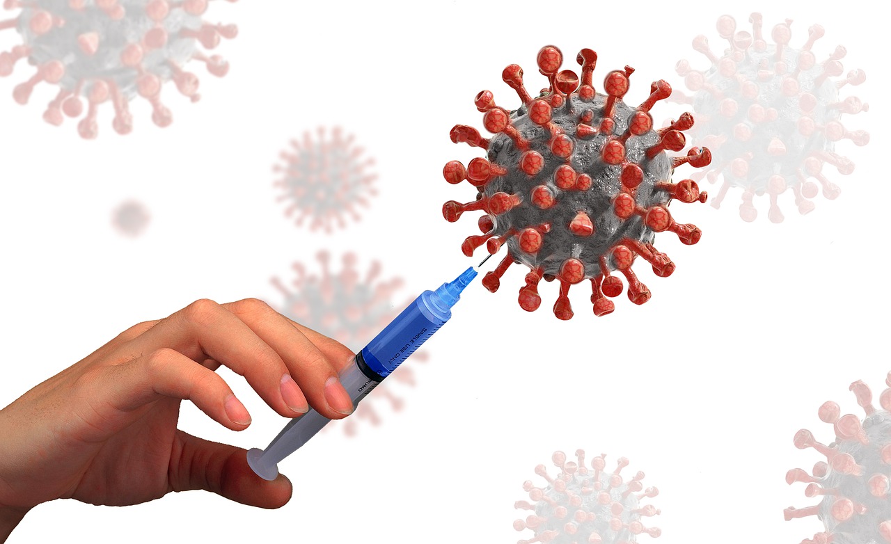 A syringe and a virus